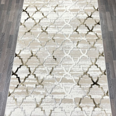 Турецкий ковер 40547B_KAHVE / COKME BEYAZ