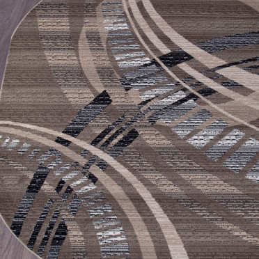 Ковер D284 - BEIGE-BROWN 2 - Овал - коллекция SIERRA