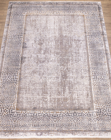 Ковер турецкий M218A Olimpos (Акрил, Эвкалиптовый шелк, серый)