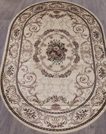 Ковер российский D066 COLIZEY (Хит-сет, кремовый) овальный