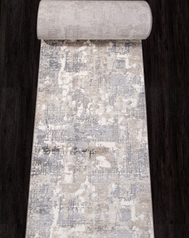 Ковер российский D737 Меринос (PP Heatset Высокоплотный, бежевый, серый)