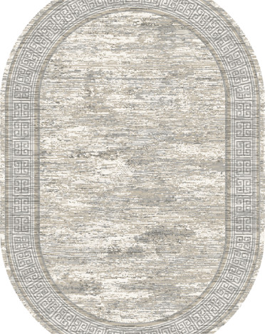 Ковер российский 27710-23325 Лакшери (PP Heatset Высокоплотный, бежевый, серый) овальный