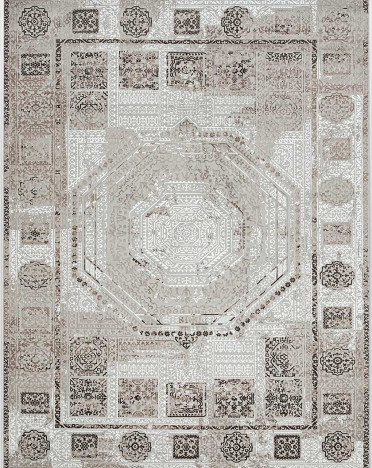 Ковер турецкий 36921A Sanat Viscon (полиэстер хит сет, бежевый)