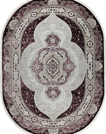 Ковер турецкий овальный 36925A Sanat Viscon (полиэстер хит сет, фиолетовый)