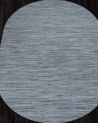 Ковер российский S134 KAIR (Полипропилен, голубой) овальный