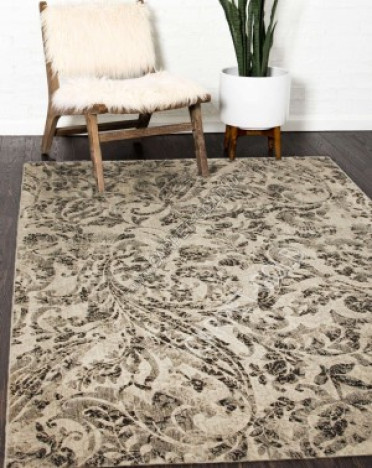 Ковер бельгийский 632776353 Argentum Platinum (PP Heatset Высокоплотный, серый)