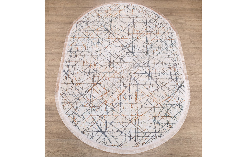 Ковер 4324B ЦВЕТ BEJ FLOS / BEJ FLOS Oval