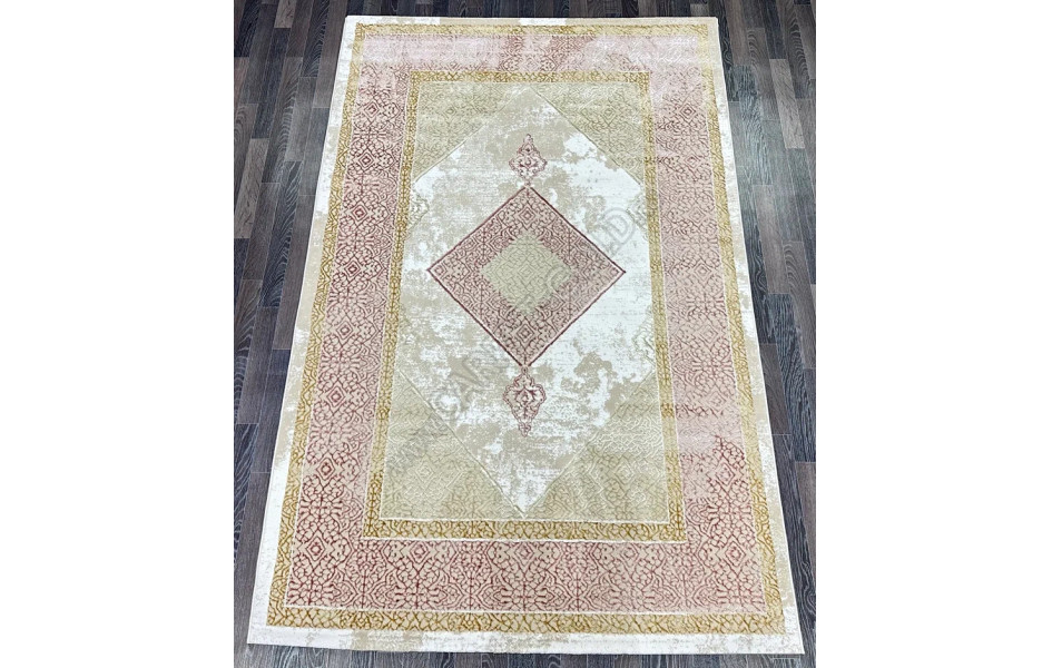 Розовый ковер A3582A_IVORY PINK Lowa