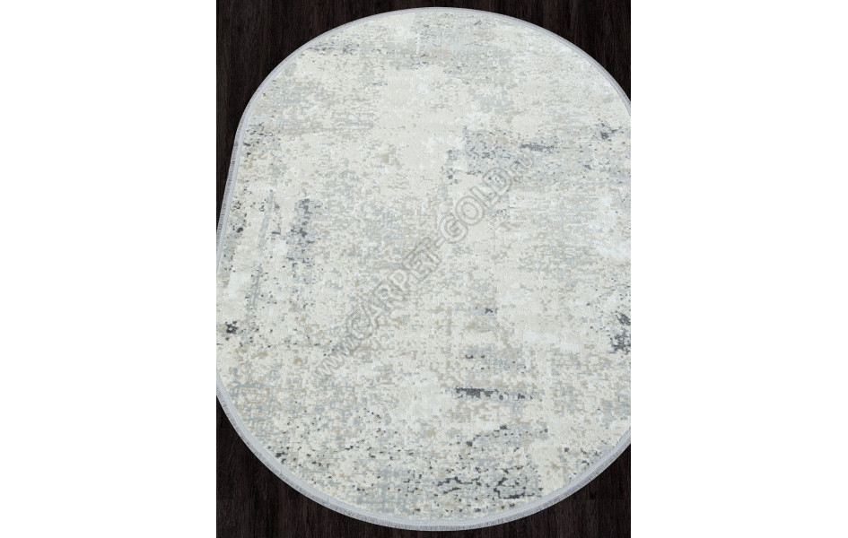 Ковер 26762Z - CREAM / L.GREY - Овал - коллекция RUBI