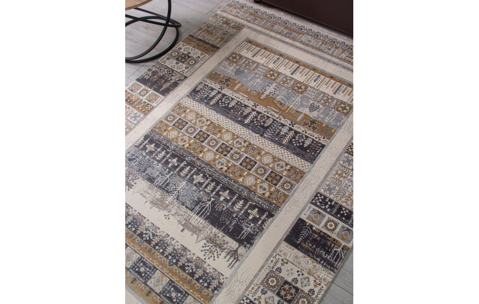 Ковер 00266 - GREY / BEIGE - Прямоугольник - коллекция DUBAI
