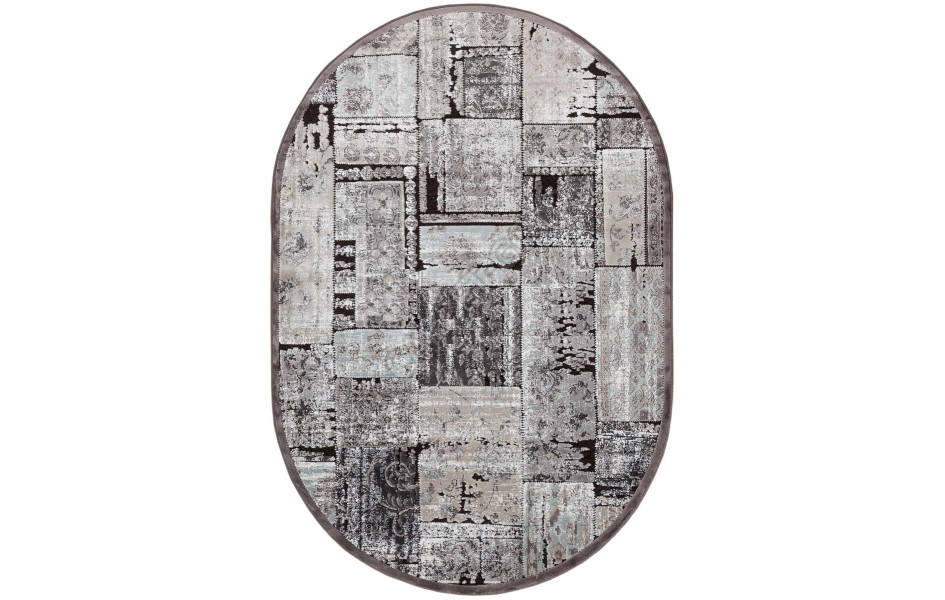 Бельгийский ковер с рисунком в стиле пэчворк Genova 38405 7575 70 Овал